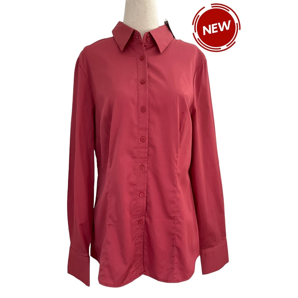 The Limited Essential Women Polo Shirt Size Large Long Sleeves Blouse NWT #6•4